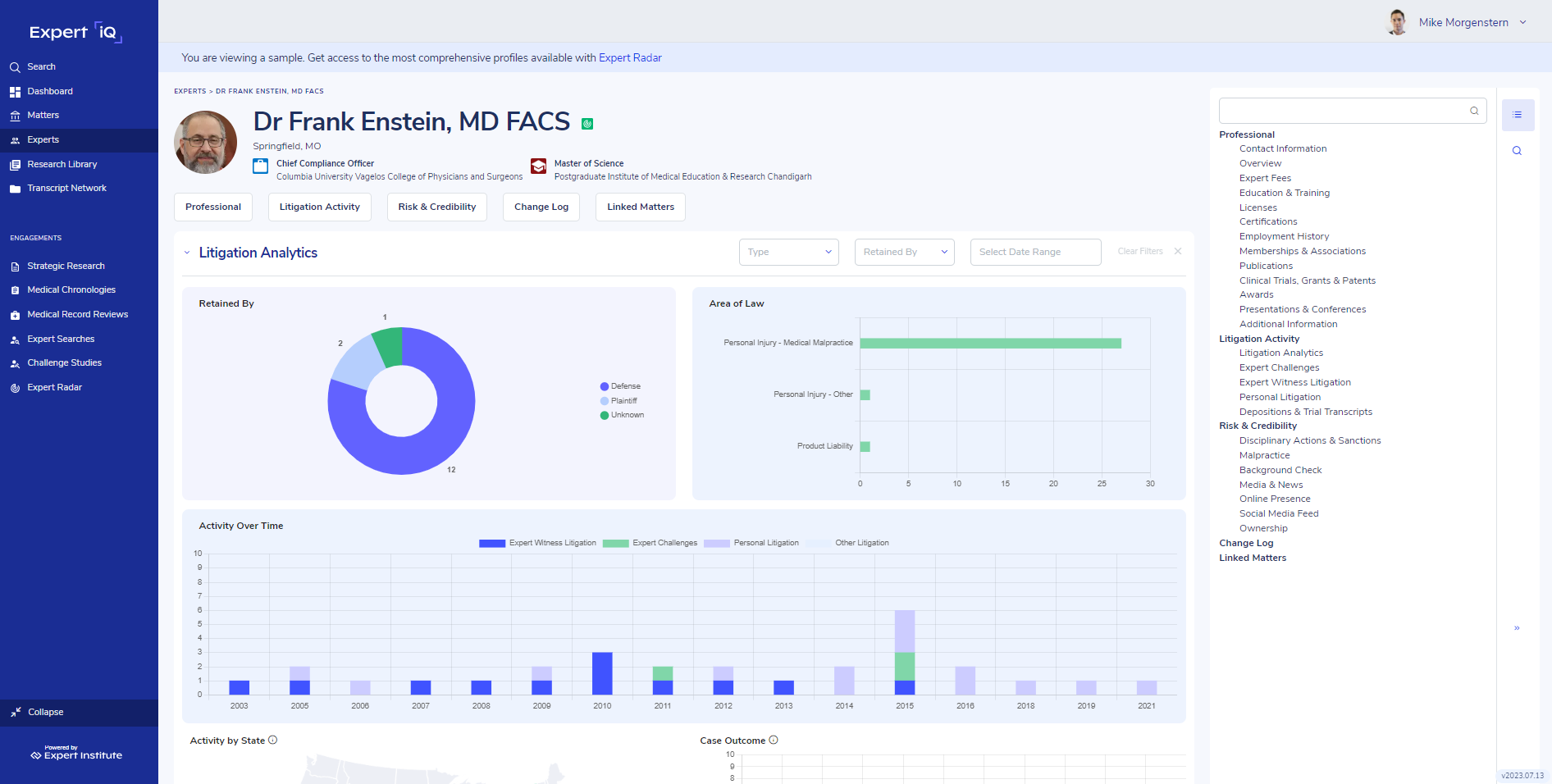 screenshot of Expert iQ